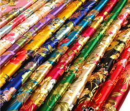 Ancient Costume Chinese Baby Clothes Kimono Gold Silk Peony Fabrics Cloth COS Dress Satin Fabric Width75cm5449359
