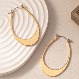 Hoop Earrings For Women Exaggerated Oval Hollow Water Droplets Ear Accessories Holiday Party Gift OL Fashion Jewellery CE184