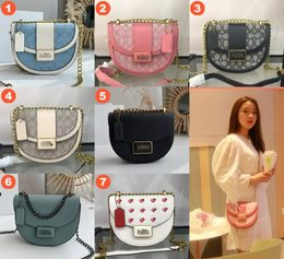 C4694 C3921 C3464 C3463 C3922 Alie Saddle Bag in Signature Jacquard Chambray Women Crossbody Sling Chain Bag