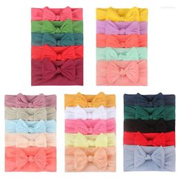 Hair Accessories 5 Pcs Baby Girls Headbands Set Elastic Bows Headband Bowknot Soft Cloth Band Stretch Knot Headwrap Turban