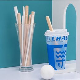 Dia 6mm Disposable Paper Drinking Straws Birthday Party Supplies Natural Eco Friendly Biodegradable Drinking Outdoor