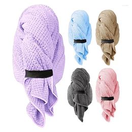 Towel Microfiber Hair Drying Large Super Absorbent Coral Velvet With Elastic Strap For Wet