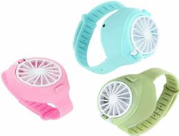 USB Fan Watches Creative Charging Fans Portable Children Fan Practical Durable Mini Fans Student Gift2328390