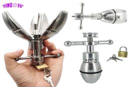 Stainless Steel Anal Dilator Ass Expanding Device Butt Plug Lock Anus Anal Sex Toys For Women Men Couples Adult Supply 2106164006581