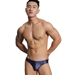 Underpants Mens Underwear Nylon Spandex U Convex Bag Sexy Solid Colorful Men's Briefs Smooth Comfortable Quality Male Panties