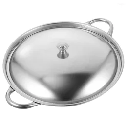 Pans Pot Stock Stainless Steel Frying Pan Wok For Cooking Saute Large Pots Ramen Can