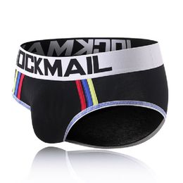 JOCKMAIL Brand Mens Underwear Briefs Sexy Sleepwear Breathable Cotton Male Panties shorts JM337