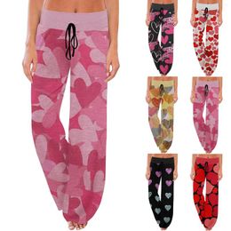 Women's Pants Comfy Pyjama Pocket Halloween Print Drawstring Wide Leg 2024 Autumn And Winter Casual Trousers Women Clothes