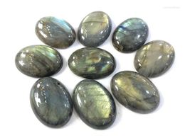 Loose Gemstones 22x30/30x40mm Labradorite Beads Cabochon Oval Flat Bottom Natural Stones Gem Ring Face Jewelry Making Necklace Accessories