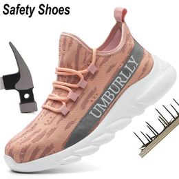 Steel Toe Safety Shoes for Women Lightweight Work Sneakers Puncture Proof Work Shoes Unisex Coustruction Safety Work Boots 240220