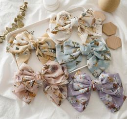 Large Bow Knotted Spring Clips Ladies Three Layer Chiffon Handmade Hair Clip Head Jewelry Girls Fashion Hair Accessories6263301