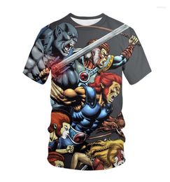 Men039s TShirts Cartoon Anime Thundercats 3D Print TShirt Harajuku Fashion Streetwear Men Women ONeck Oversized T Shirt Hip 7674785