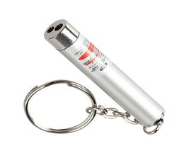 New 2 in 1 White LED Light and Red Laser Pointer Pen with Keychain Flashlight7114114