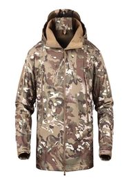 Mege Brand Camouflage Military Men Hooded Jacket, skin Softshell US Army Tactical Coat, Multicamo, Woodland, A-TACS, AT-FG 2011183790653