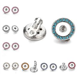 noosa Crystal 12MM Snap Ear Cuff Earrings Mini Button Earring for women Snaps Jewellery