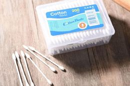 Ear Picks Paper Double Head Cotton Cleaning Removing Swab Bud Plastic Pipe Cotton Sticks 200pcsbox6603103