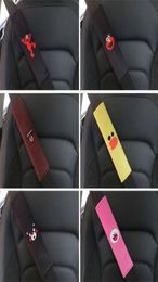 Car Supplies Universal Safety Belt Shoulder Pad Kumamoto BearELMOCartoon Car Interior Seat Belt Protection Pad Fit All Cars4200983