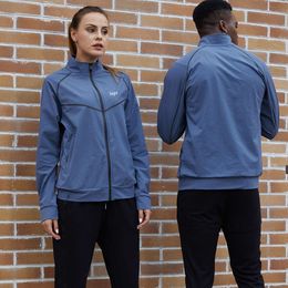 Lu Align Womens T-Shirt Outfit AL Yoga Men Outdoor Slim Versatile Couple Jacket Woman Solid Color Casual Neutral Coat Jogger Gry Lu-08 2024