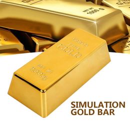 Fake Gold Bar Golden Creative Bullion Door Stop Paperweigh Simulation Table Decor Deluxe Gate Stopper Props Toy Office Gift4264882