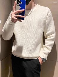 Men's Sweaters Sweater Pullover Long Sleeve V-Neck Loose Winter Large Size Knitted Bottom Shirt Korean Knitwear Casual Tops 2024 A66