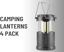 Headlamps Camping Lanterns 4 Pack Battery Powered Lights For Outdoor Hiking Survival Kits6485771