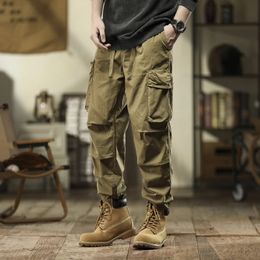 Autumn Winter Cargo Pants Men Retro Loose Casual Pants Men Military Tactic Outdoors Jogging Pants Fashion Sweatpants 240226