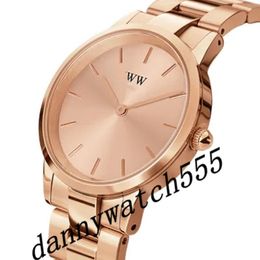 Orologio da donna designer classico Versione dw 28mm 32MM moda acciaio inossidabile movimento al quarzo orologi Coperchio inferiore concavo e conve2851