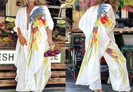 Casual Dresses Chiffon Bikini Long Coverups Women Kaftan Beachwear Swimsuit Bikini Cover Bathing Suit Summer Beach Coverups Cardi5959045