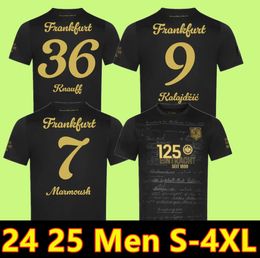 2024-2025 Eintracht Frankfurt 125-jähriges Jubiläumstrikot DFB POKAL FINAL-Trikot Fußballtrikots 2024 2025 RODE ACHE Fußballtrikot Uniform 125. Schwarzgold