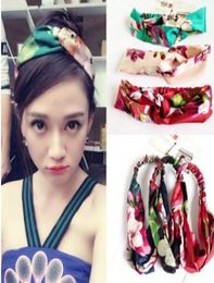 120pcslot DIY Multi Elastic Cross Silk Lady Headband Apring And Summer Wide Yoga Wash Face Head Bands Accessories HA5882632597