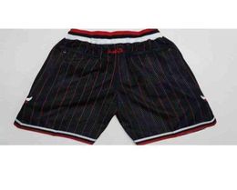 Zach Lavine michael Bulls Black Big Stripes Embroidery Regular Season Basketball Shorts Pants7165913