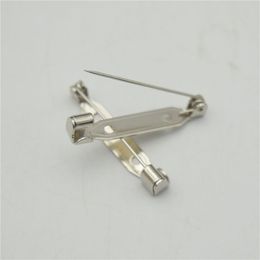 500pcs 2 4cm High Quality Safety pins Brooch Base Back Bar Badge Holder Brooch Pins DIY Jewelry Finding306W