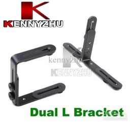 Dual LShape Flash Bracket Holder Mount for Canon Nikon Speedlite DSLR Camera4560126