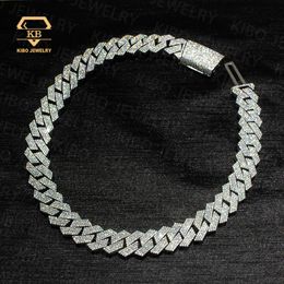 Chaine for Men 8mm 10mm 12mm 15mm Width Hip Hop Diamond Necklace S925 Silver Iced Out Vvs Moissanite Cuban Link Chain