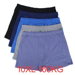 Cotton Mens Boxer Underpants Lot Big 10XL Loose Under Wear Plus 5XL 6XL 7XL 160KG Underwear Boxer Male 9XL Shorts Large Size 240229