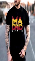 Men039s TShirts Spanish Flag Madrid Spain T Shirts High Quality Tshirts Sweatshirt Summer Clothing Short Sleeve Brands Unisex 1675840