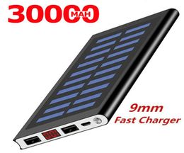 30000mah Solar Power Bank External Battery 2 USB LED Portable Powerbank Mobile Phone for Iphone Samsung Xiaomi Charger4501376