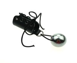 Male Leather Penis Ring With Steel Pendant Ball For Exercise Male Penis Pro Longer Physical Extender Enlarger Stretching Belt Cock1332780