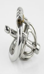 Stainless Steel Stealth Lock Device With Catheter Cock Cage Penis Lock Cock Ring Belt Y190706028696340