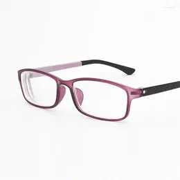 Sunglasses Frames Fashion Ultra Light Myopia Glasses Women Lentes TR90 Square Simple Female Retro Purple Eyewear 0 To -6.0 Y129