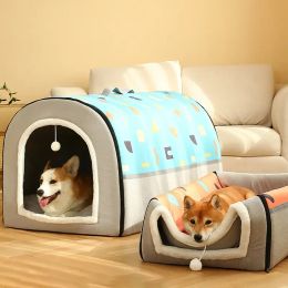 Pens Winter Warm Dog House Portable Foldable Puppy Kennel Soft Removable Pet Sleeping Bed for Small Medium Dogs Cats Pet Supplies