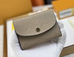 Womens designer wallets luxurys Victorine short purses classic embossed-flower letter card holder high-quality female fashion small clutch bag with Original box