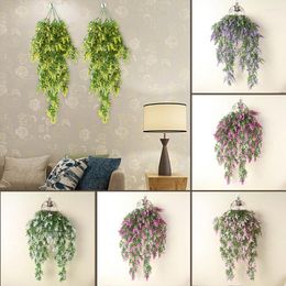 Decorative Flowers 1Pc Artificial Lavender Multifunctional Practical Convenient Attractive Flower Wall Hanging Vine Rattan Wedding Party