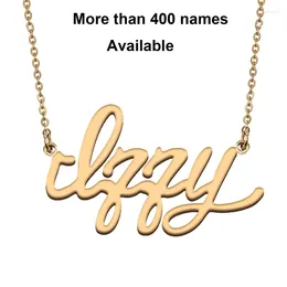 Chains Cursive Initial Letters Name Necklace For Izzy Birthday Party Christmas Year Graduation Wedding Valentine Day Gift