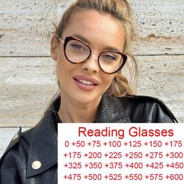 Sunglasses Fashion Women Anti Blue Light Cat Eye Glasses Frame Retro Hight Quality Optical Computer Reading Presbyopia Eyewear