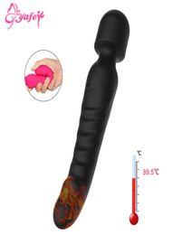 G Spot Powerful oral clit Vibrators for Women USB Charge AV Magic Wand Vibrator Massager Adult Sex Toys for Woman Masturbator Y1918158594