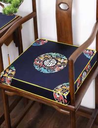 Custom Thick 4cm Chinese Good Luck Silk Brocade Seat Cushions for Sofa Armchair Elbowchair Dining Chair Pad Home Decor Antislip S3607944