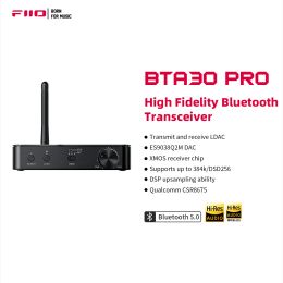 Speakers FiiO BTA30Pro HiFi Wireless Bluetooth 5.0 LDAC,32bit/384khz, DSD256, 30M Transmitter Receiver for PC/TV/Speaker/Headphone