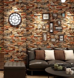 Peel and Stick Brick Wallpaper Stone Redgrey Prepasted Contact Paper Bedroom Decor Selfadhesive Wall Stickers6201053