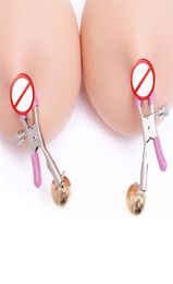 Unisex Multicolor Coated Clothespin Style Nipple Clamps With Single Bell Sex Flirt Clips BDSM Bondage Kit Slave Pig Training3621798